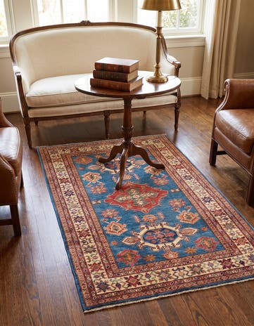 3' 10 x 5' 11 Hand Knotted Kazak Rug