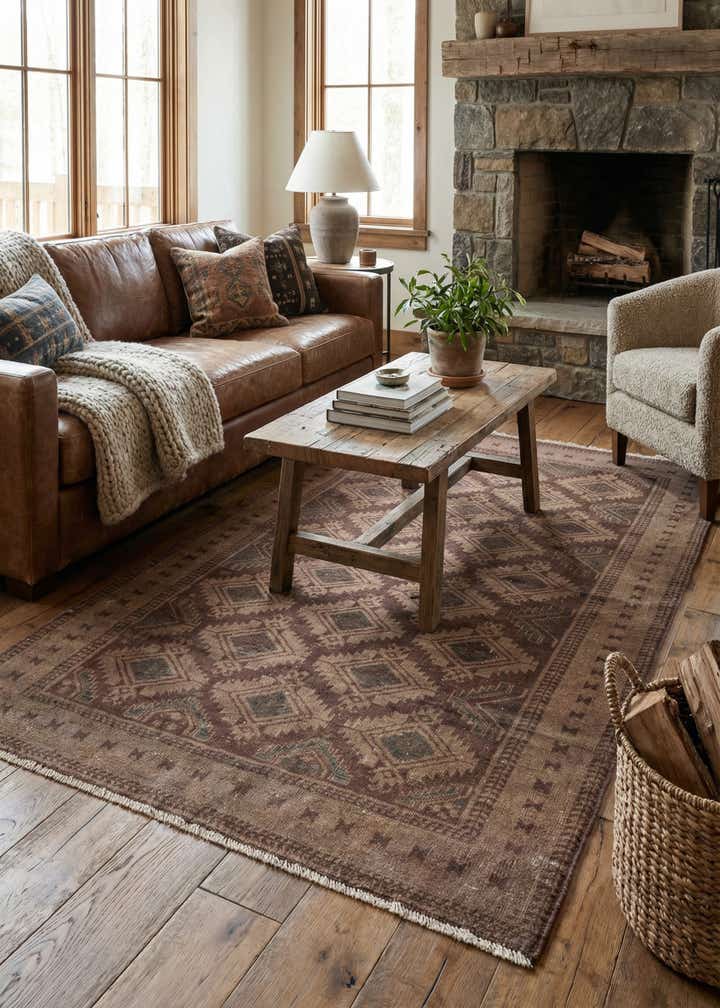 3' 9 x 6' 4 Hand Knotted Ultra Vintage Persian Wool Rug
