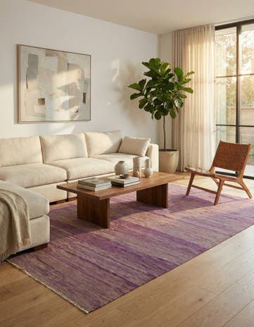 6' 7 x 9' 10 Hand Woven Kilim Modern Wool Rug