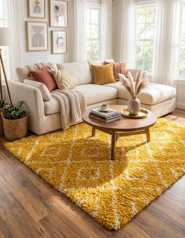 7' 10 x 7' 10 Lattice Shag Square Rug