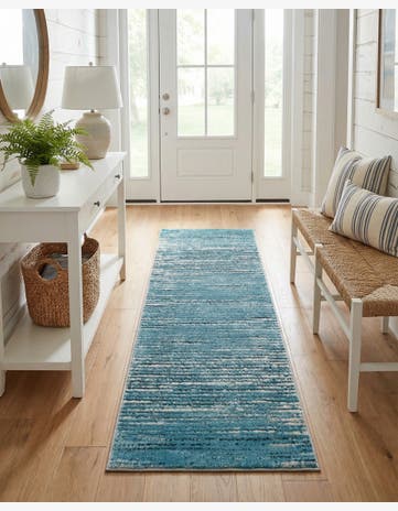 Blue Oasis Runner Rug