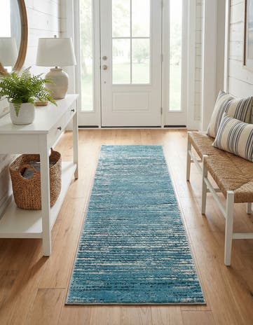Blue Oasis Runner Rug