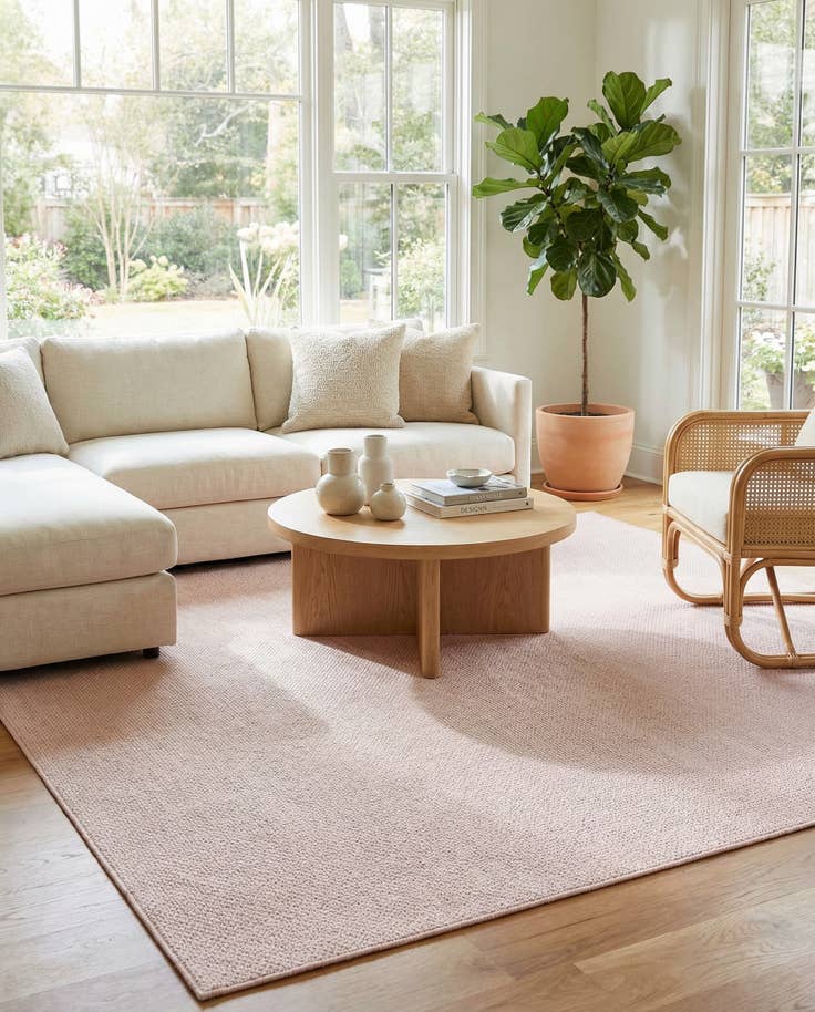 Detail image of 10' 8 x 10' 8 Easy-Clean Solid Indoor / Outdoor Square Rug