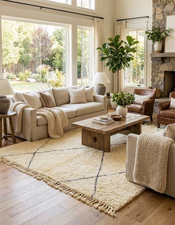 8' 5 x 11' 6 Hand Knotted Moroccan Wool Rug