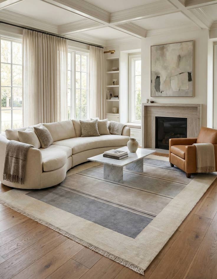 Detail image of  6' 11 x 9' 4  Hand Knotted Darya Wool Rug