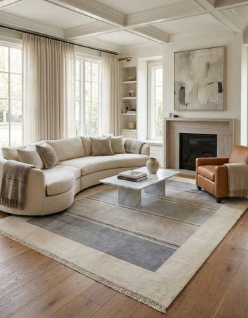 6' 11 x 9' 4 Hand Knotted Darya Wool Rug