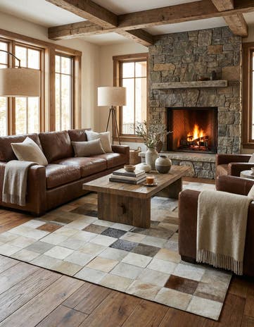 5' 1 x 7' 10 Cowhide - Patchwork Rug