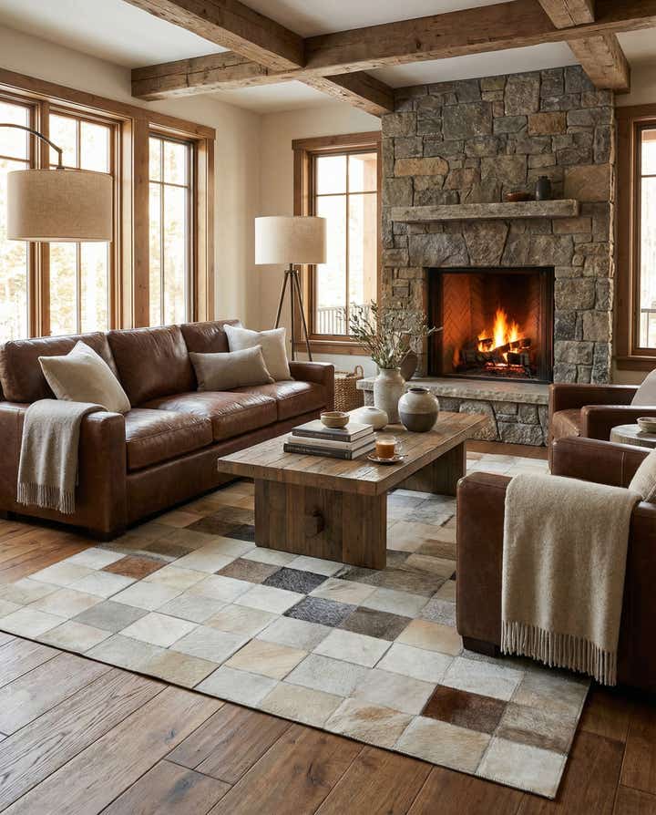 5' 1 x 7' 10 Cowhide - Patchwork Rug