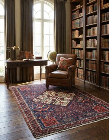 4' x 5' 8 Afshar Wool Rug