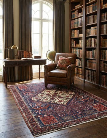 4' x 5' 8 Afshar Wool Rug