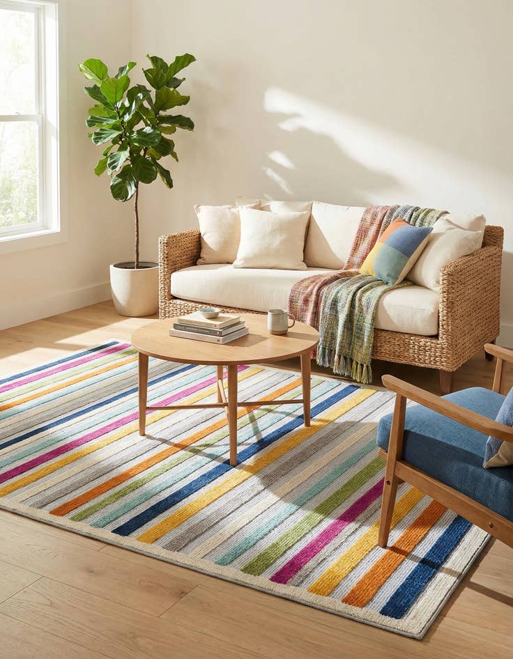 Detail image of 5' 3 x 8'  Washable Aruba Indoor / Outdoor Rug