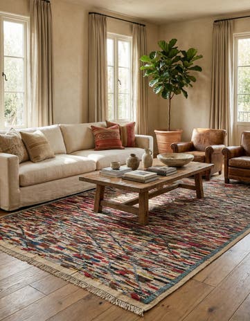 8' 3 x 10' 4 Hand Knotted Moroccan Wool Rug