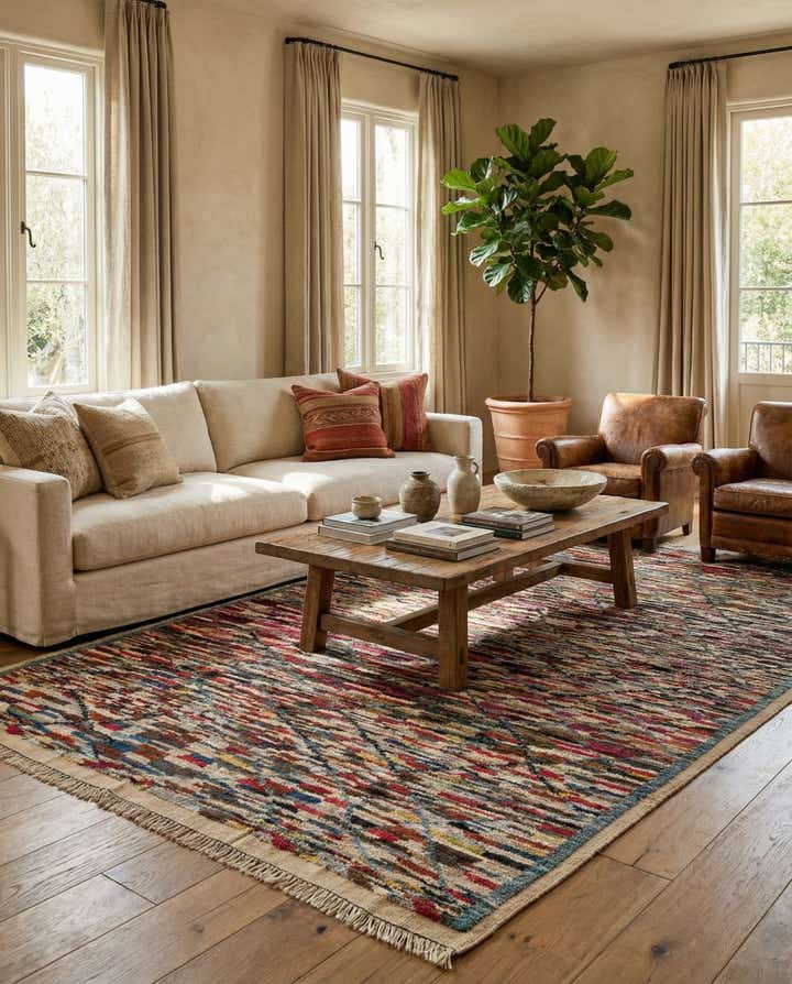 8' 3 x 10' 4 Hand Knotted Moroccan Wool Rug