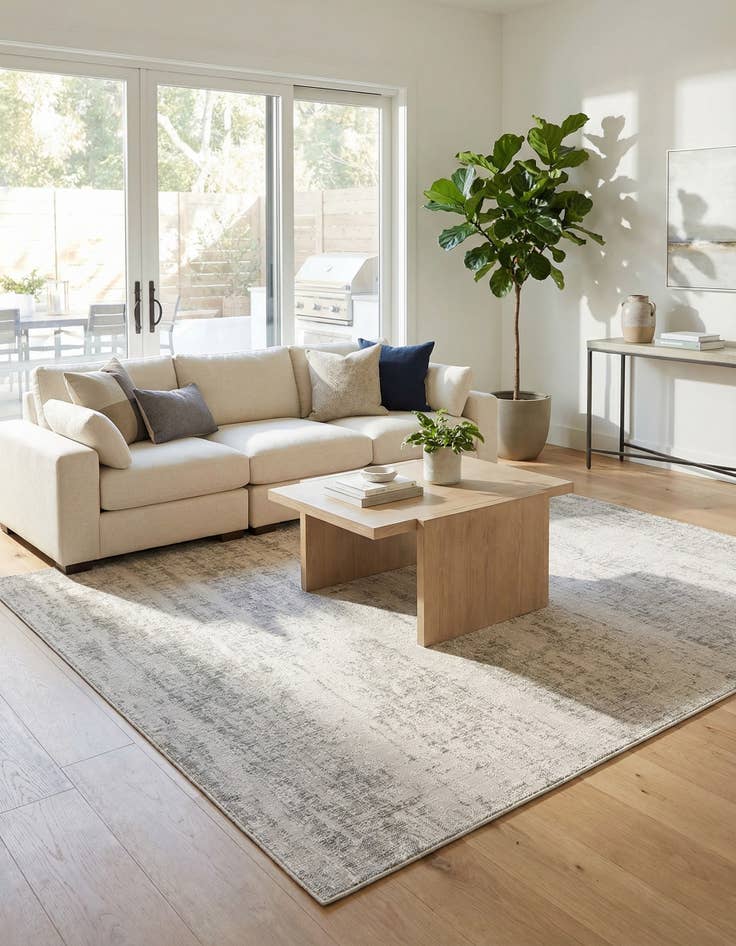 Detail image of  7' x 10'  Washable Modern Indoor / Outdoor Rug