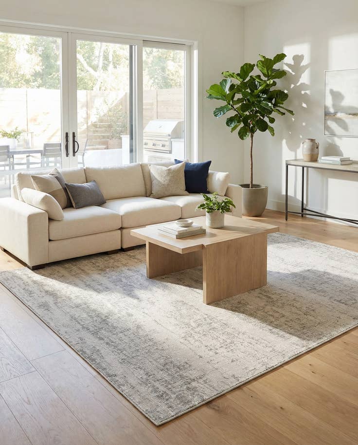 Detail image of 7' x 10' Easy-Clean Modern Indoor / Outdoor Rug