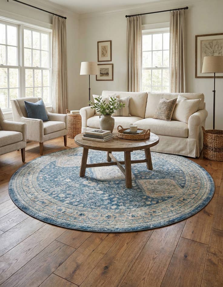 Detail image of 7' x 7' Newport Round Rug