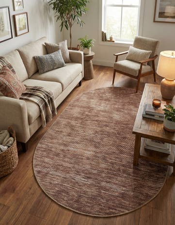 Brown Asha Oval Rug