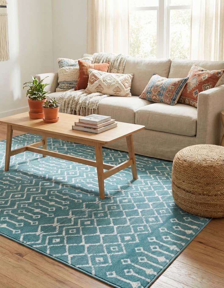 Detail image of  6' x 9' Kasbah Trellis Rug