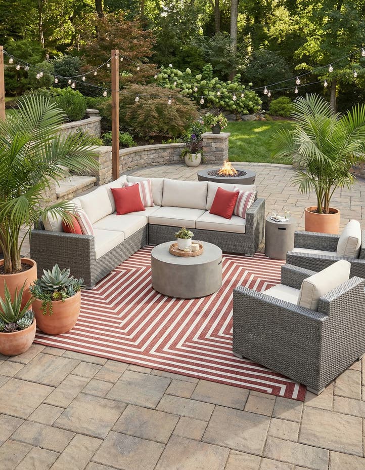 12' x 12' Easy-Clean Modern Indoor / Outdoor...