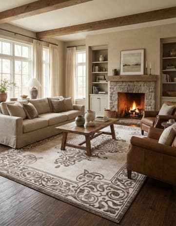 Chocolate Brown Hermitage Rug