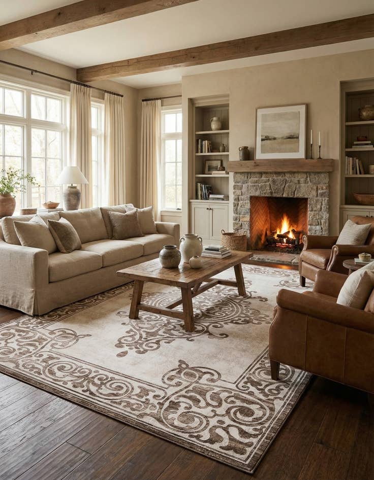 Detail image of 10' 8 x 14' Hermitage Rug