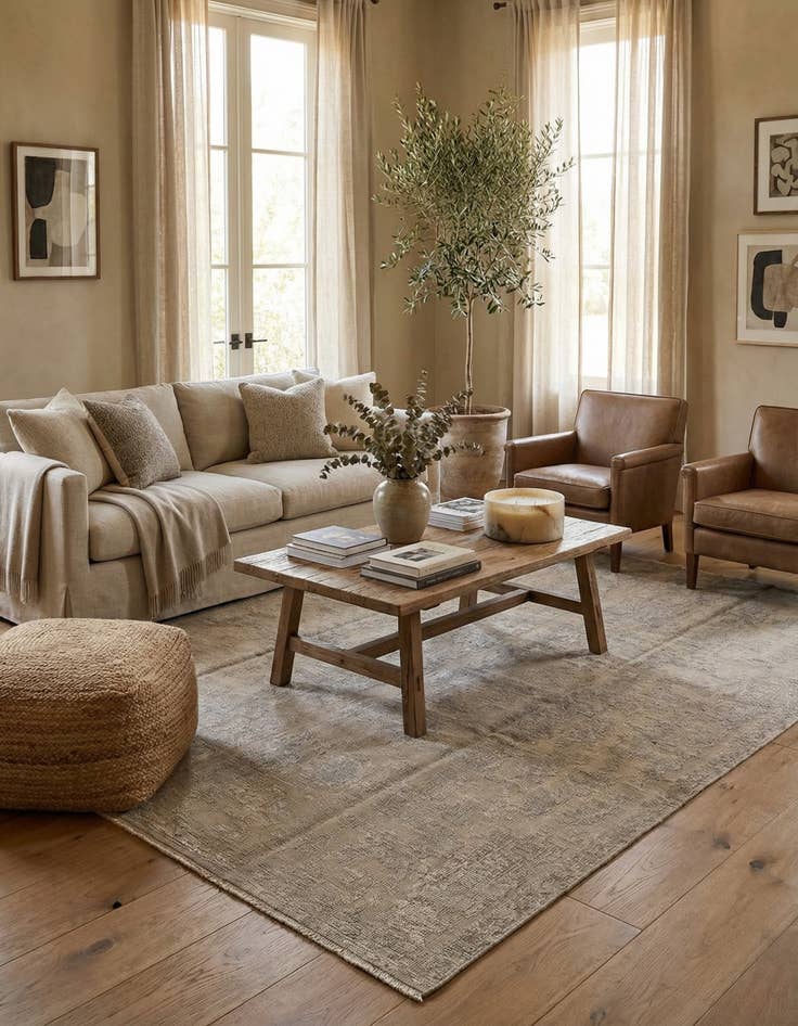 Detail image of 8' x 10' 9  Hand Knotted Moroccan Wool Rug