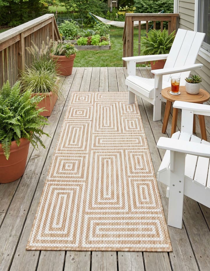 2' x 5' 3 Easy-Clean Modern Indoor / Outdoor...