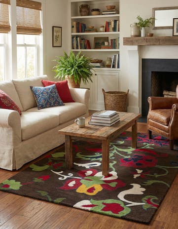5' 1 x 8' Agra Wool Rug