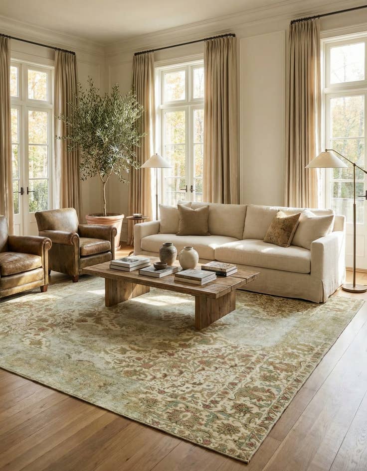 Detail image of 9' 6 x 12' 4  Hand Knotted Ultra Vintage Persian Wool Rug