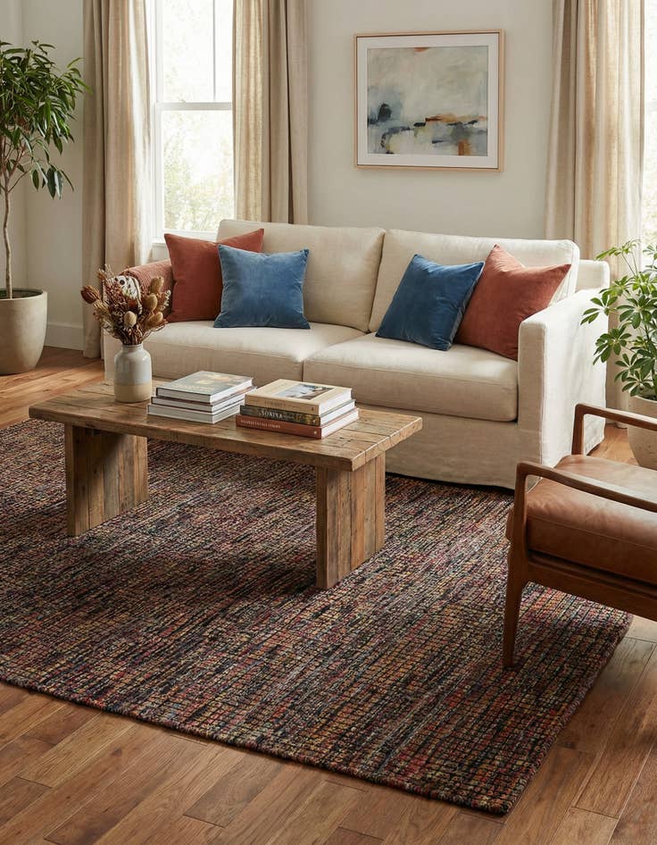 Detail image of 5' 4 x 8'  Hand Knotted Moroccan Wool Rug