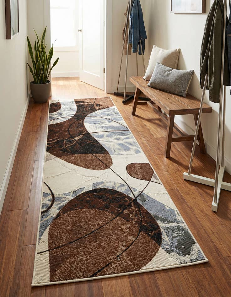 Detail image of 2' x 6'  Washable Modern Indoor / Outdoor Runner Rug