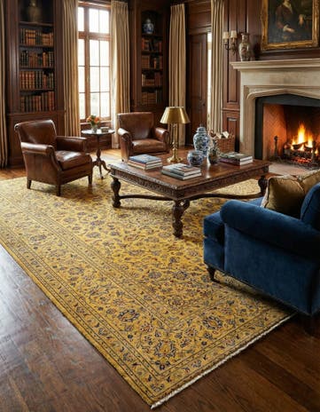 7' 11 x 11' 1 Kashan Wool Rug