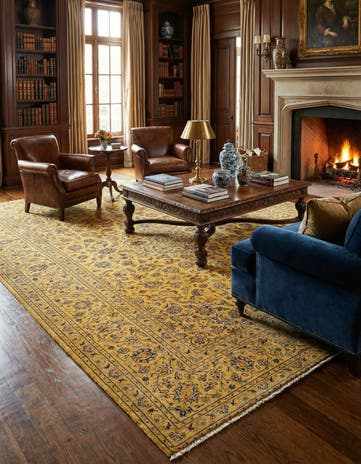 7' 11 x 11' 1 Kashan Wool Rug