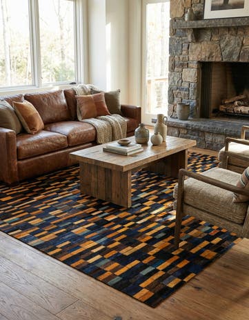 5' x 7' 11 Cowhide - Patchwork Rug