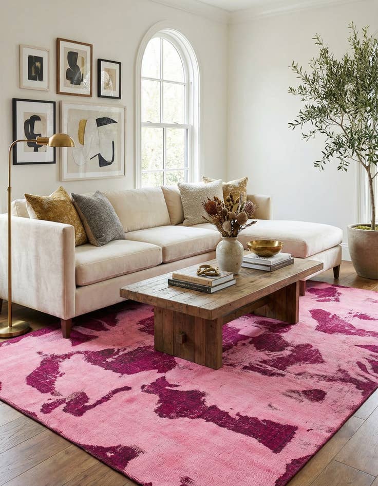 Detail image of 6' 5 x 9' 2  Hand Knotted Ultra Vintage Persian Wool Rug