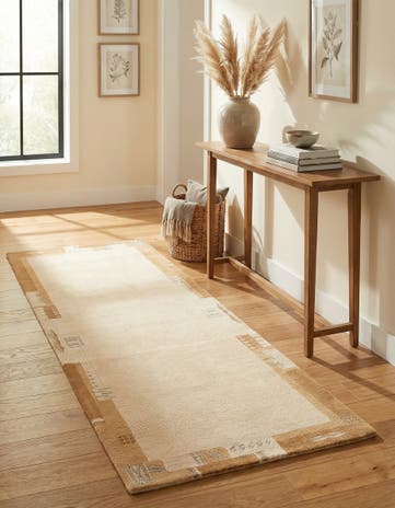 2' 9 x 6' 6 Hand Knotted Tibet Wool Runner Rug