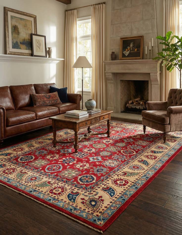 Detail image of 6' 8 x 9' 10  Hand Knotted Kazak Rug