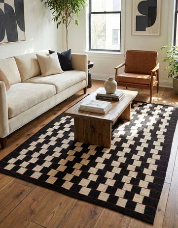 4' 1 x 5' 10 Hand Woven Kilim Modern Wool Rug