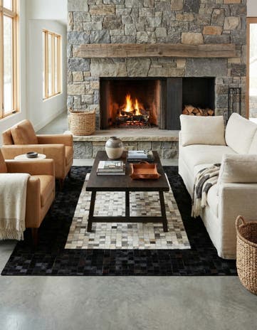 5' x 7' 10 Cowhide - Patchwork Rug