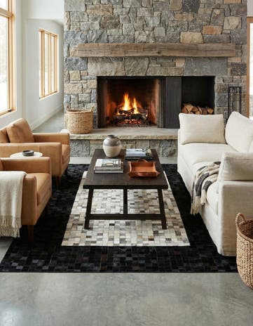 5' x 7' 10 Cowhide - Patchwork Rug