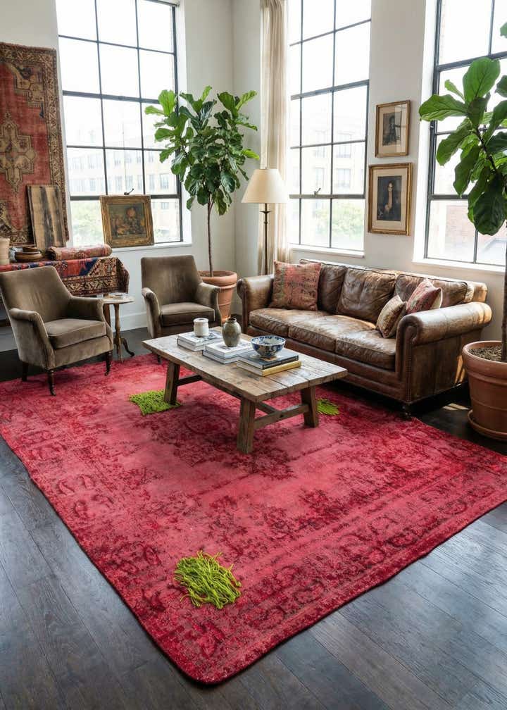 9' 4 x 12' 6 Hand Knotted Ultra Vintage Persian Wool Rug