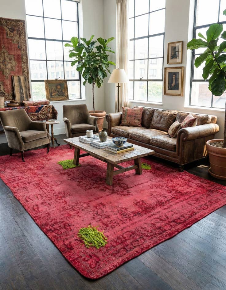 Detail image of  9' 4 x 12' 6  Hand Knotted Ultra Vintage Persian Wool Rug