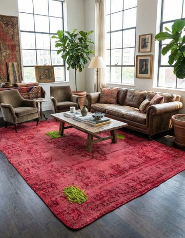 9' 4 x 12' 6 Hand Knotted Ultra Vintage Persian Wool Rug