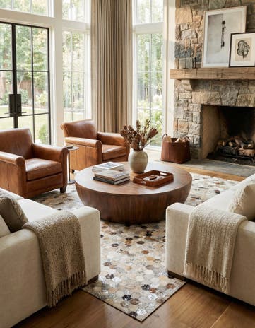 5' 4 x 7' 5 Cowhide Stocks Rug