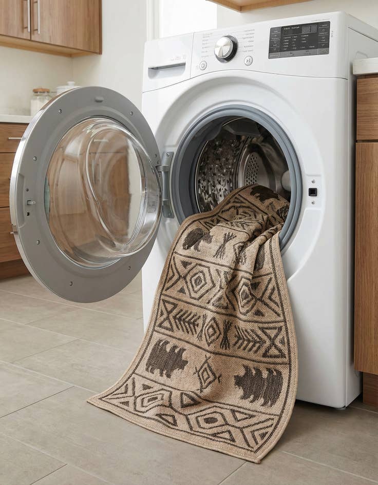 Detail image of 2' x 8'  Washable Southwestern Indoor / Outdoor Runner Rug