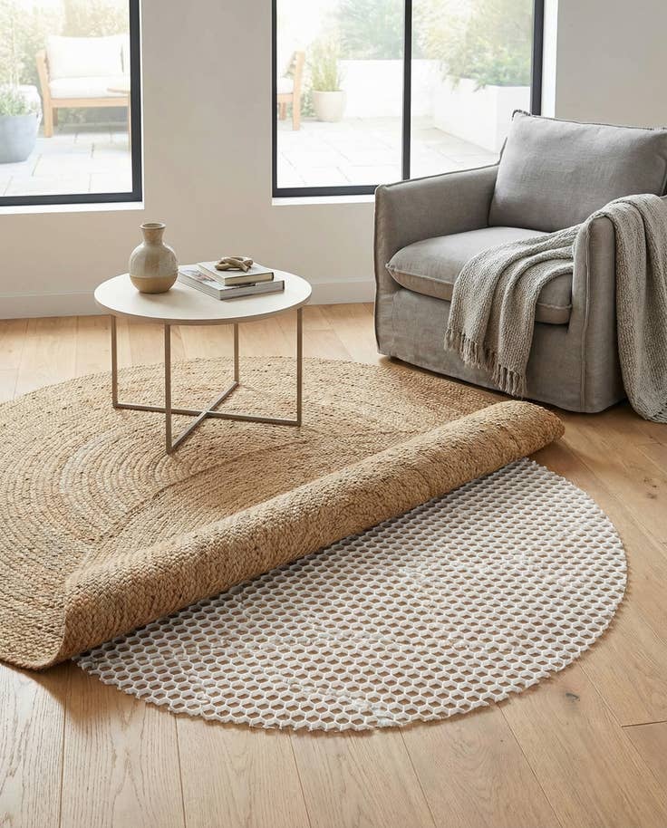 Detail image of 4' x 4' Round Non-Slip Rug Pad