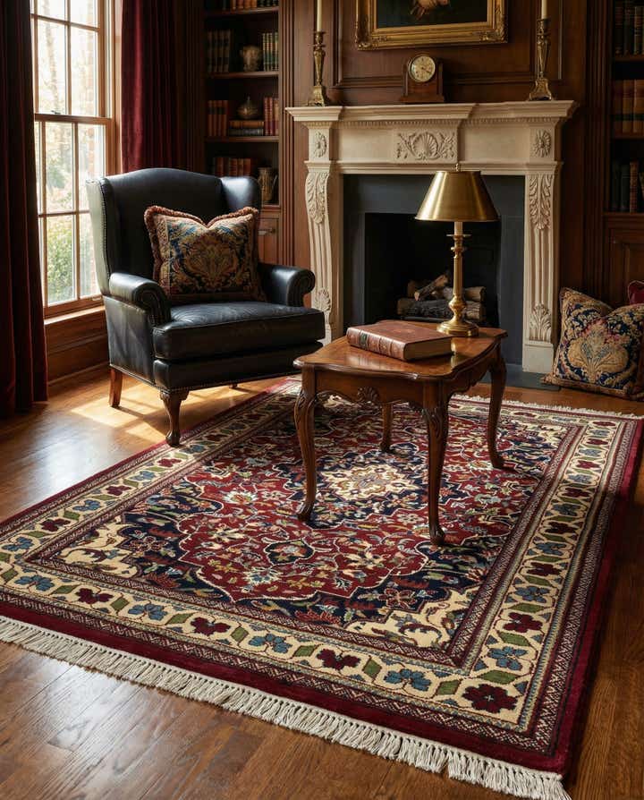 4' x 6' 2 Hand Knotted Jaipur Wool Rug