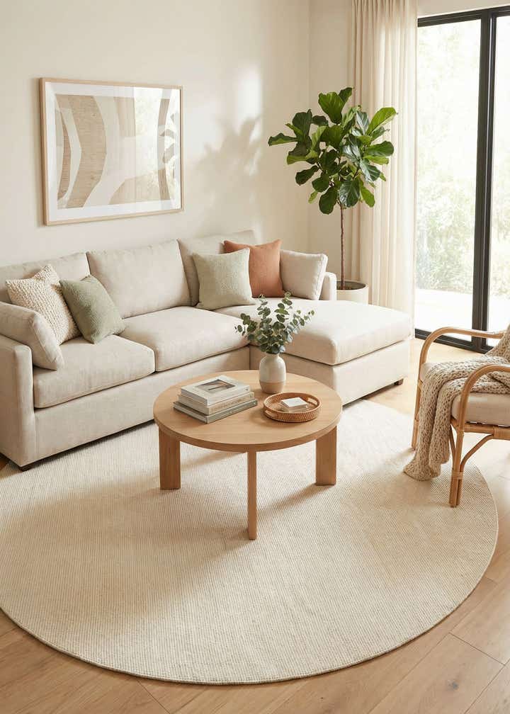 10' x 10' Easy-Clean Jill Zarin Palm Springs Indoor / Outdoor Round Rug