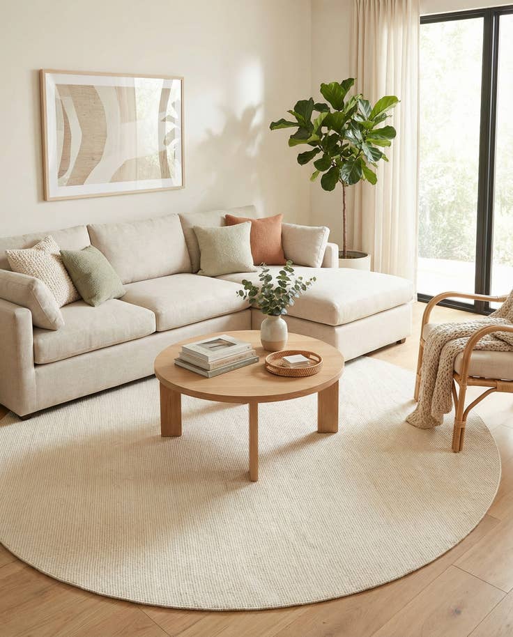 Detail image of 10' x 10' Easy-Clean Jill Zarin Palm Springs Indoor / Outdoor Round Rug