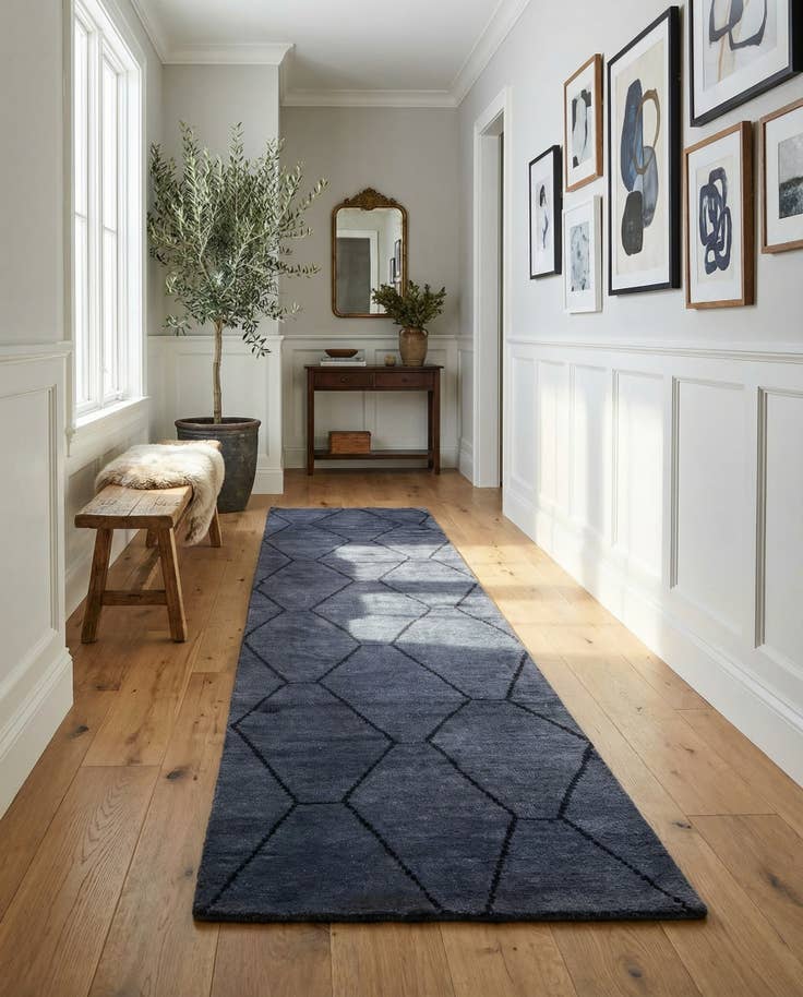 Detail image of 2' 6 x 14' 1 Hand Knotted Moroccan Wool Runner Rug